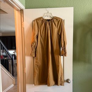Who What Wear Tan Long Sleeve Dress